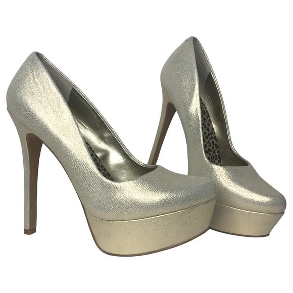 Jessica Simpson Slate/Deco Metallic Waleo Platform Heels - Size 8.5 - Women - Picture 2 of 13